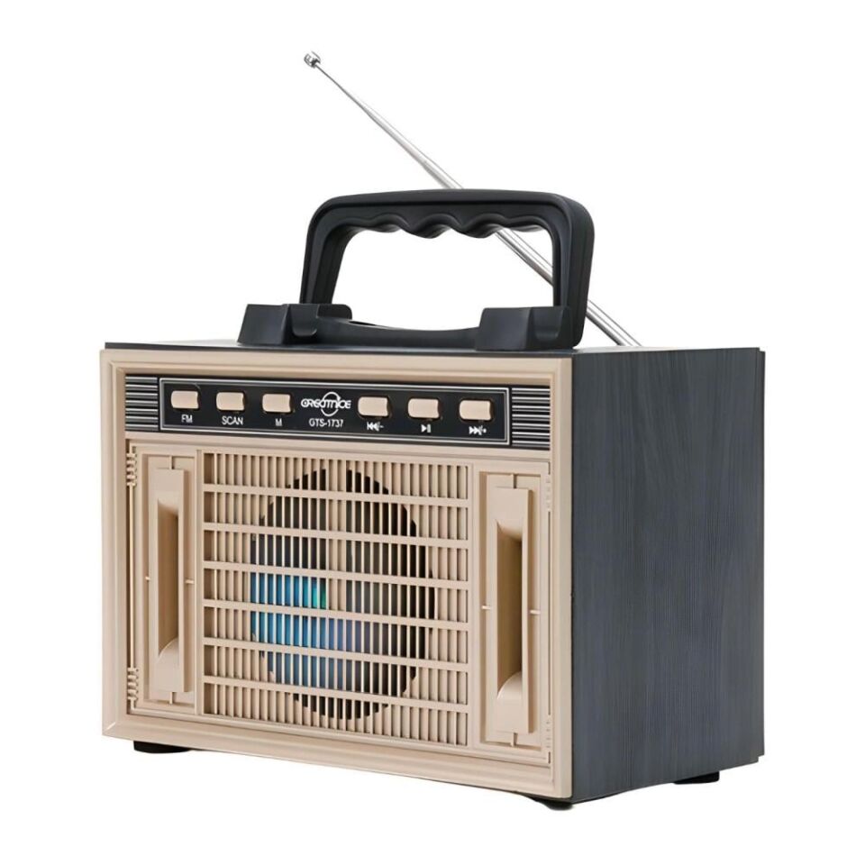 Nostaljik Radyo  Şarj Edilebilir Pilli Bluetooth Radyo, USB/TF/FM'i Destekler Yeni Seri Orta Boy