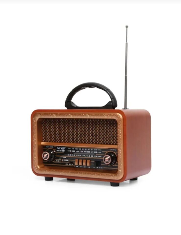 Taşınabilir Nostaljik Fm Radyo Bluetooth + Tf Kart + USB Destekli Ahşap Tasarım Yeni Nesil Radyo Ort