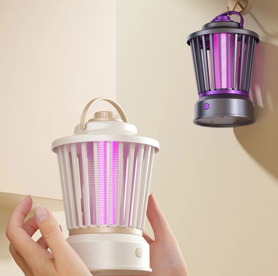 Siyah Şarjlı Uv Işıklı Elektrikli Sivrisinek Öldürücü Lamba Sinek Kovucu Sineksavar