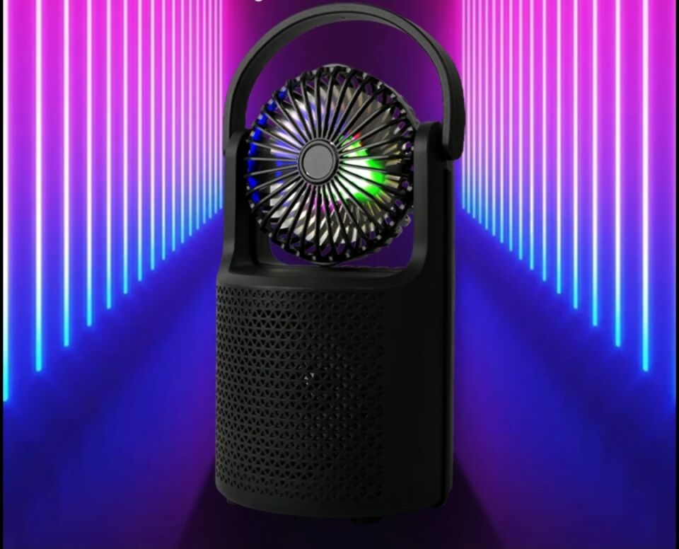 Vantilatörlü Hoparlör RGB LED Işıklı Fonksiyonel Speaker