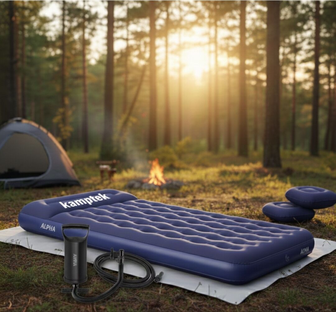 Profesyonel Çift Kişilik Şişme Yatak Doğa Kamp Set Yatak Yastık Manuel Pompa Set Halinde
