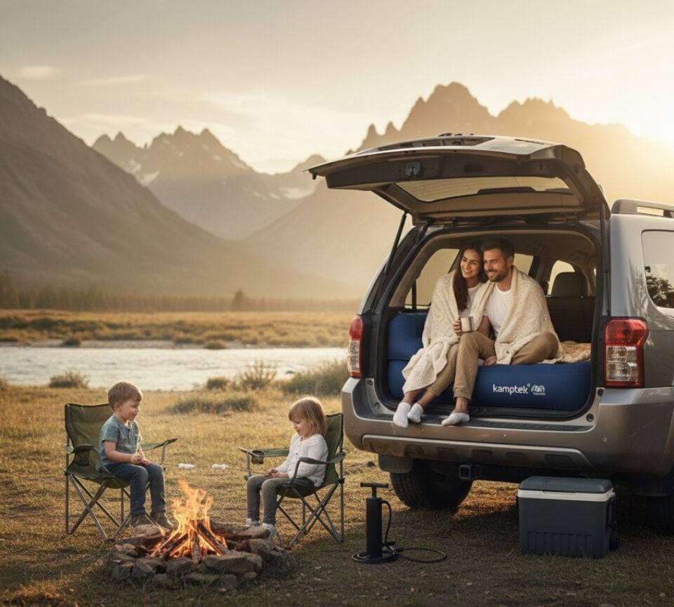 Profesyonel Çift Kişilik Şişme Yatak Doğa Kamp Set Yatak Yastık Manuel Pompa Set Halinde