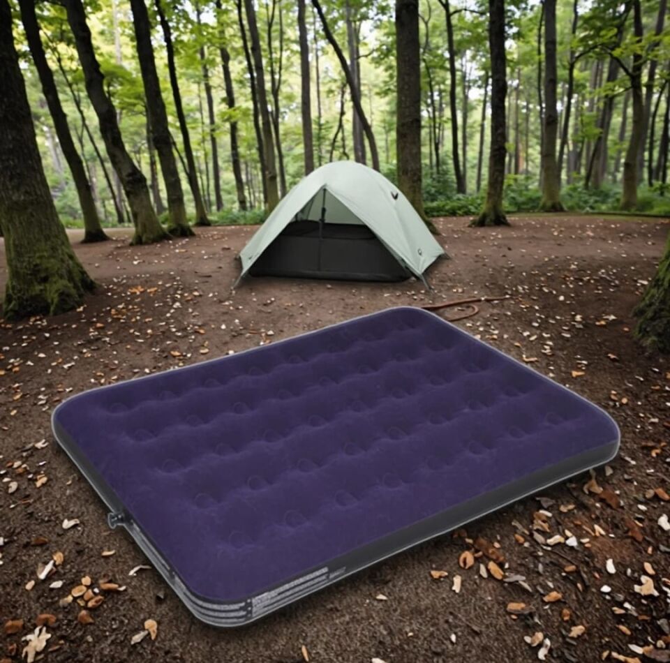 Profesyonel Çift Kişilik Şişme Yatak Doğa Kamp Set Yatak Yastık Manuel Pompa Set Halinde
