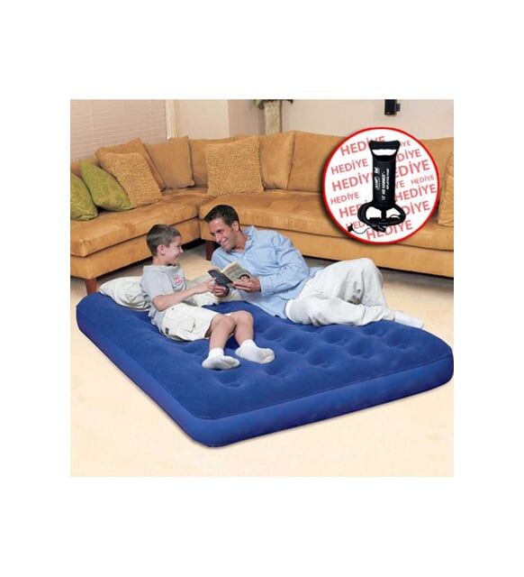 Profesyonel Çift Kişilik Şişme Yatak Doğa Kamp Set Yatak Yastık Manuel Pompa Set Halinde