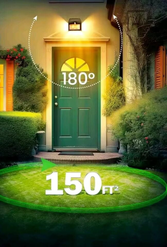 Dış Mekan Ev Teras Bahçe Cafe Hareket Sensörlü Güneş Enerjili Solar Bahçe Lambası [Enerji Sınıfı A+]