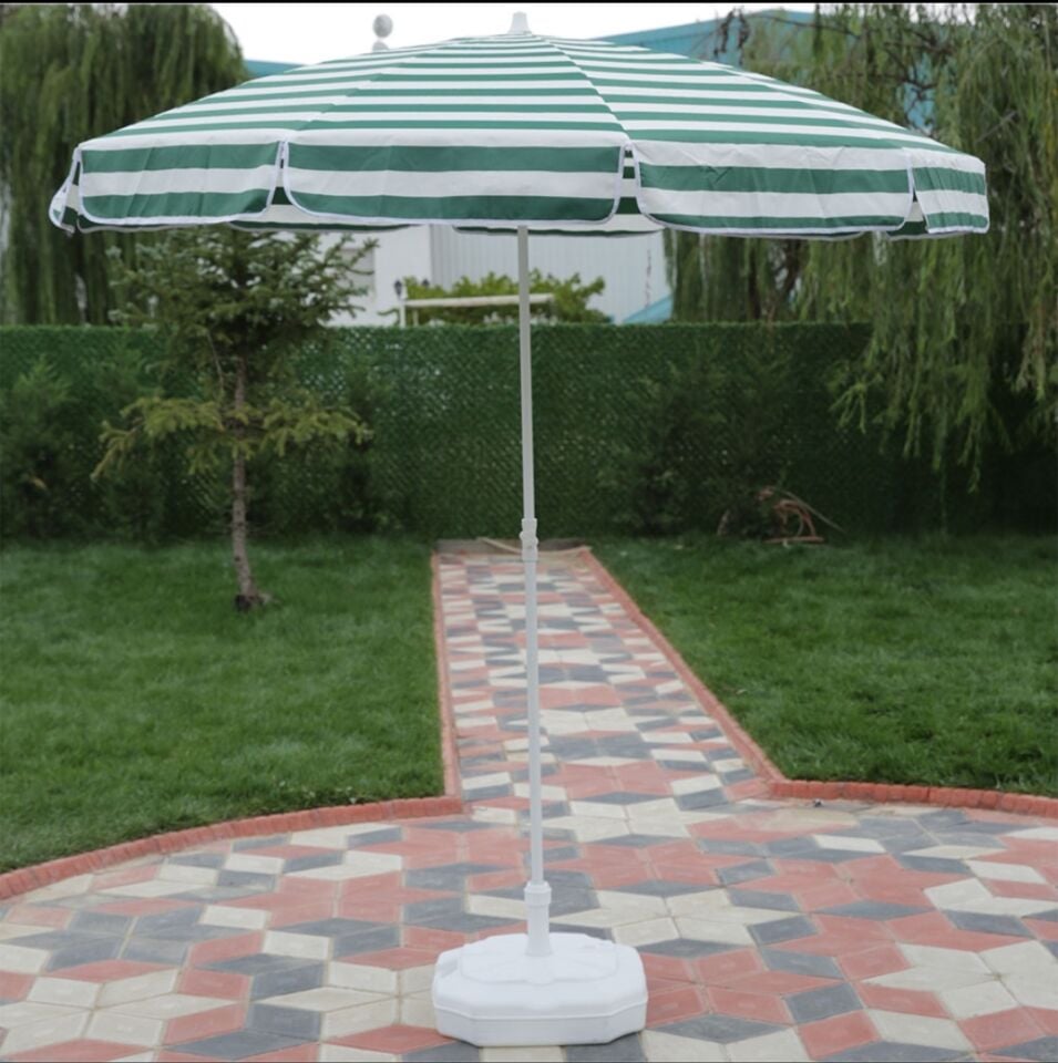 Kamp Plaj Şemsiyesi 10 Telli Kaliteli Güneş Geçirmez Set Halinde Şemsiye Altı Dahil