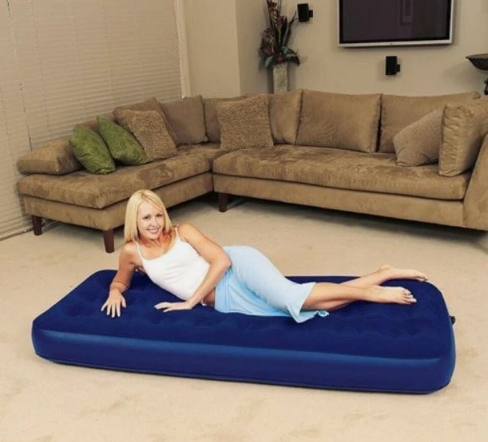 Tek Kişilik Kamp Doğa  Şişme Yatak Bestway Dolgulu Yatak Kalın Model