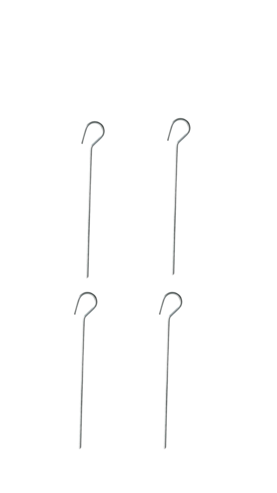 Çelik Çadır Kazığı 30 cm Uzunluk 4.5 mm Kalınlık Çadır Tente İçin Kullanım 4 Adet