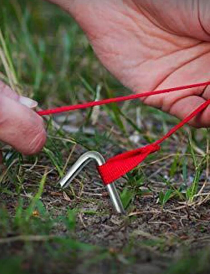 Çelik Çadır Kazığı 30 cm Uzunluk 4.5 mm Kalınlık Çadır Tente İçin Kullanım 4 Adet