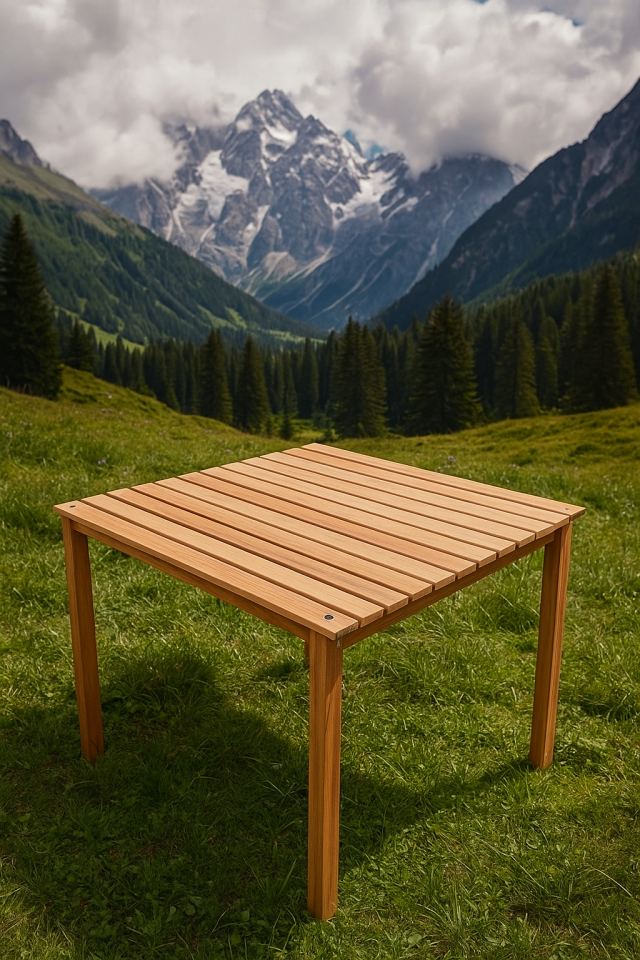 Ahşap Katlanır Pratik Doğa Kamp Piknik Masası 50×50 cm