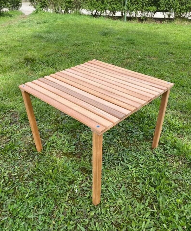Ahşap Katlanır Pratik Doğa Kamp Piknik Masası 50×50 cm