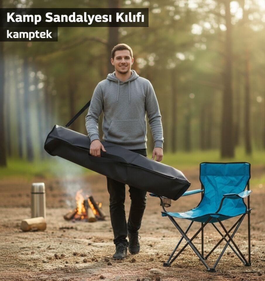 Kamp Sandalye Kılıfı Dayanıklı Fermuarlı Tasarım Kalın Kumaş