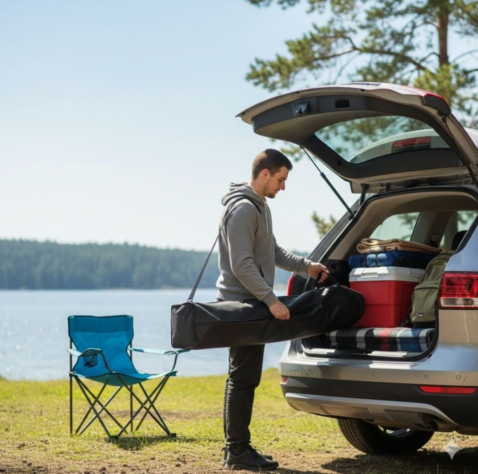 Kamp Sandalye Kılıfı Dayanıklı Fermuarlı Tasarım Kalın Kumaş