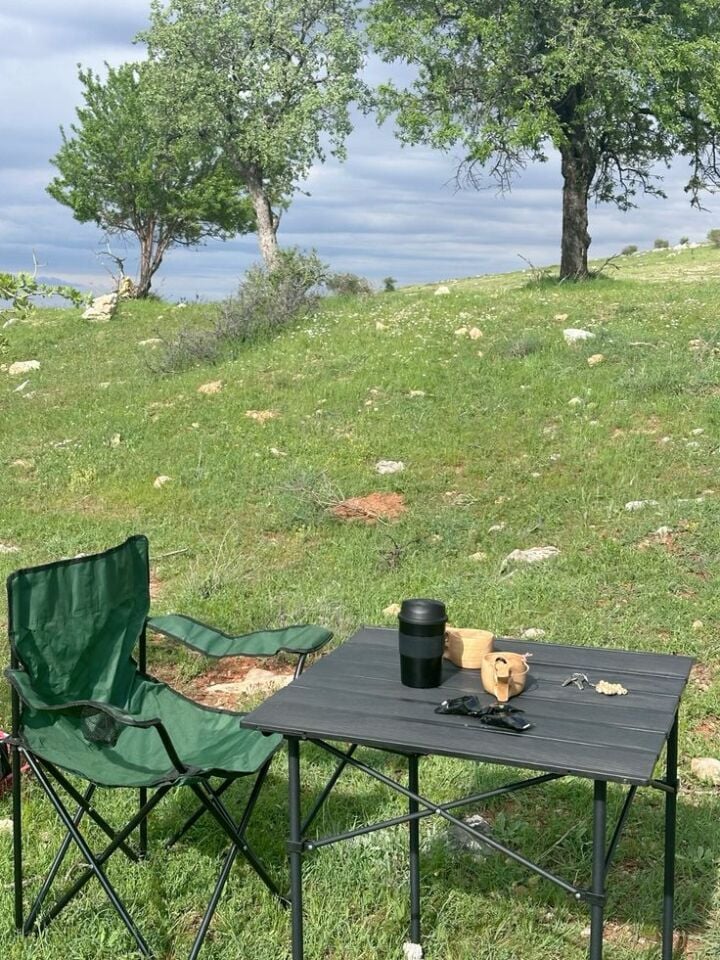Katlanabilir Kamp Doğa Piknik Sandalyesi Kılıf Hediyeli
