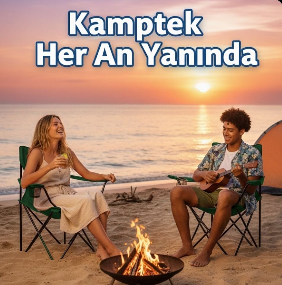 Katlanabilir Kamp Doğa Piknik Sandalyesi Kılıf Hediyeli