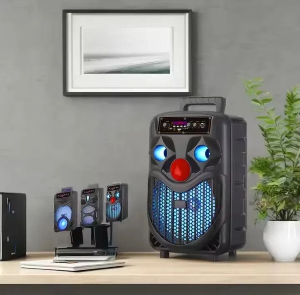 Mikrafonlu Bluetooth Hoparlör Parti Eğlence LED Işıklı Speaker