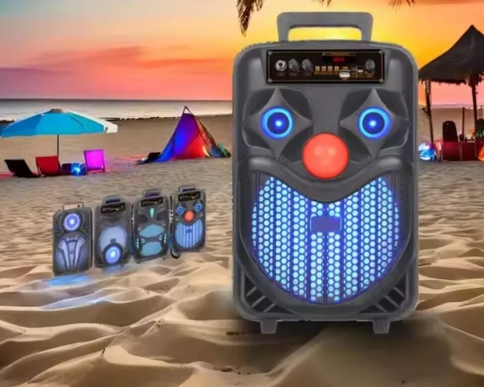 Mikrafonlu Bluetooth Hoparlör Parti Eğlence LED Işıklı Speaker