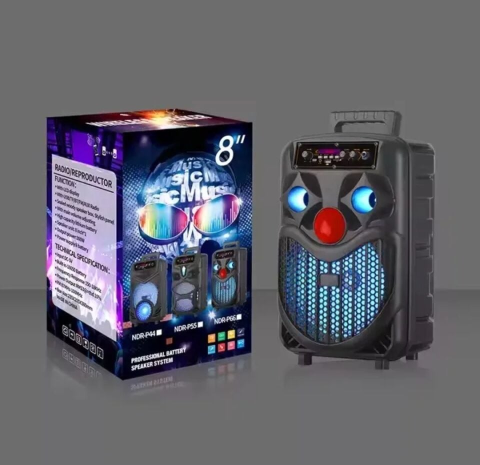 Mikrafonlu Bluetooth Hoparlör Parti Eğlence LED Işıklı Speaker