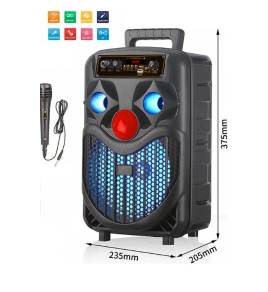 Mikrafonlu Bluetooth Hoparlör Parti Eğlence LED Işıklı Speaker
