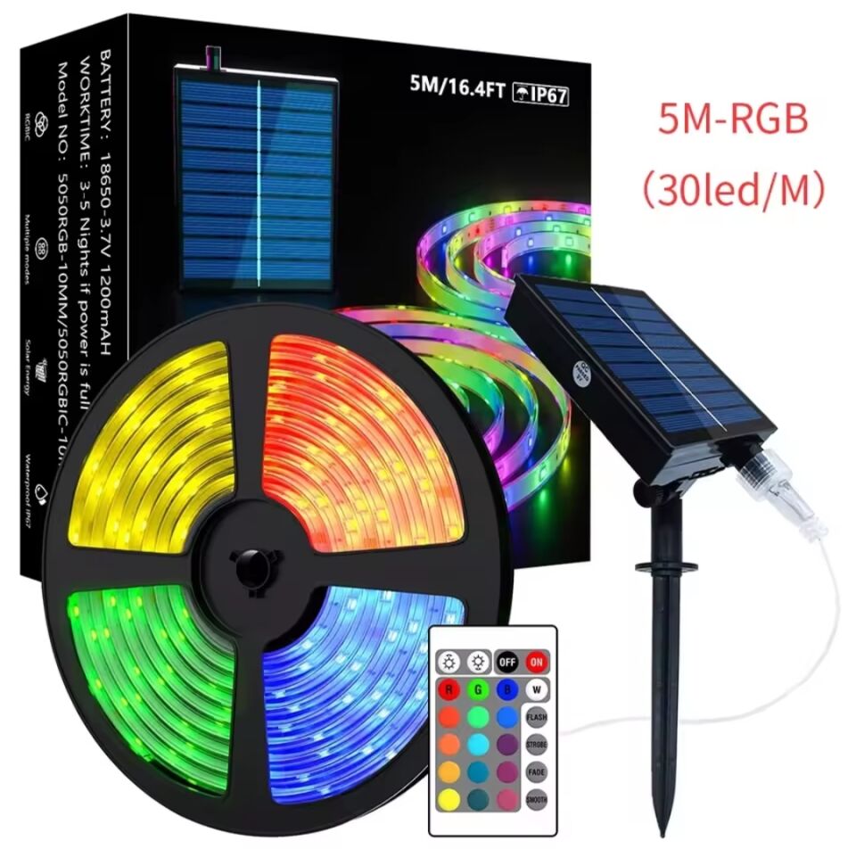 Şerit LED Fonksiyonel 5 Metre Güneş Enerjili Kamp Karavan Çadır