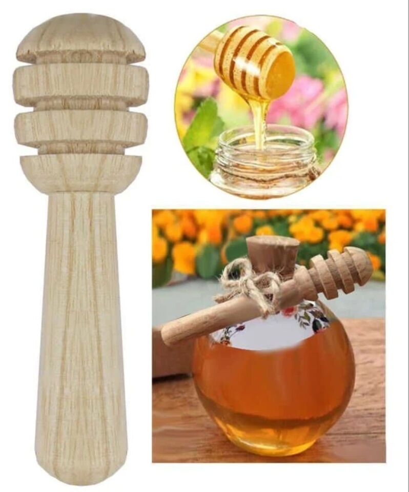 Kamptek Ahşap Mini Kalın Bal Kaşığı 6 Adet Paketli 6 Cm