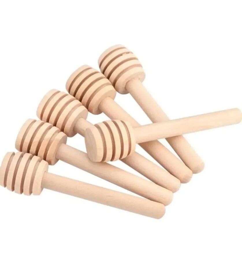 Kamptek Ahşap Mini Kalın Bal Kaşığı 6 Adet Paketli 6 Cm