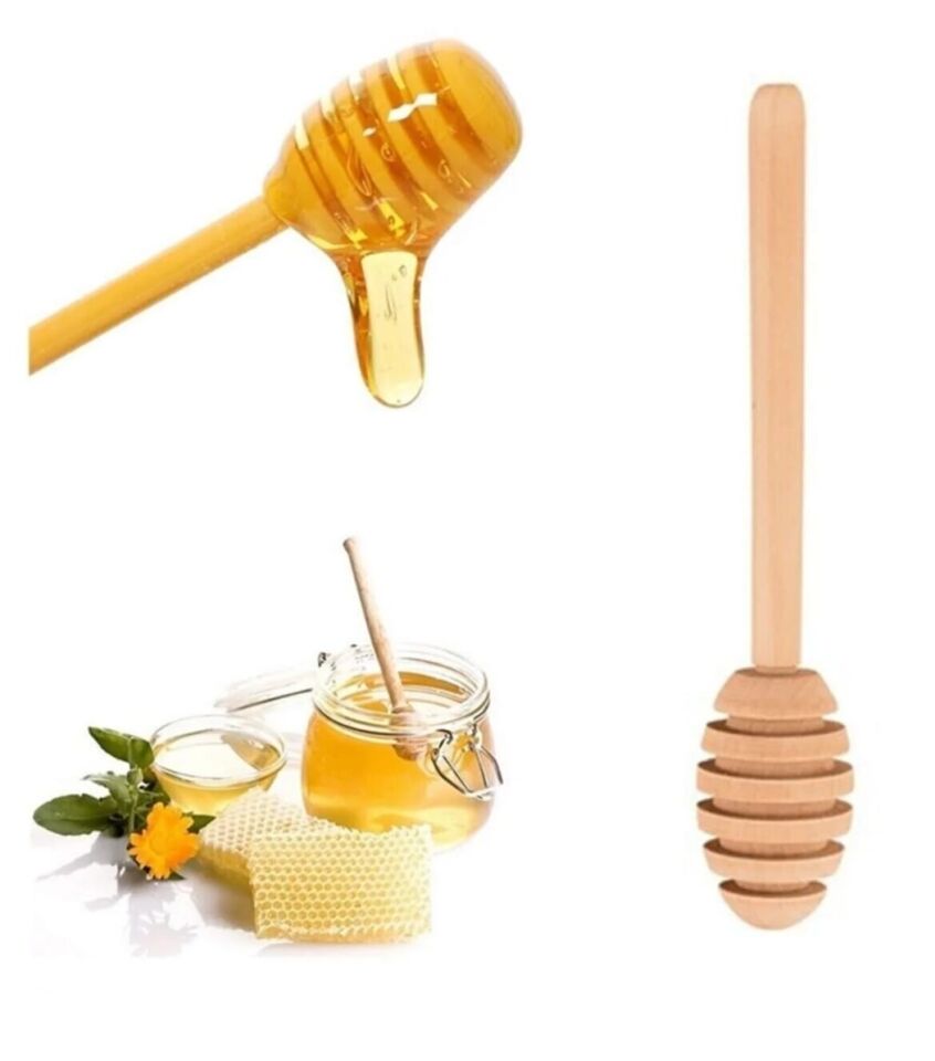 Kamptek Ahşap Mini Standart Bal Kaşığı Kalın 500 Adet Paket Ekonomik