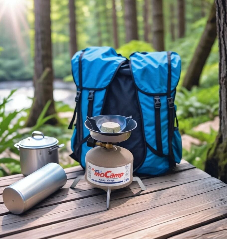 Kamp Ocağı Set Kolay Taşınabilir Denge Aparatlı Çakmak Gazı Hediyeli