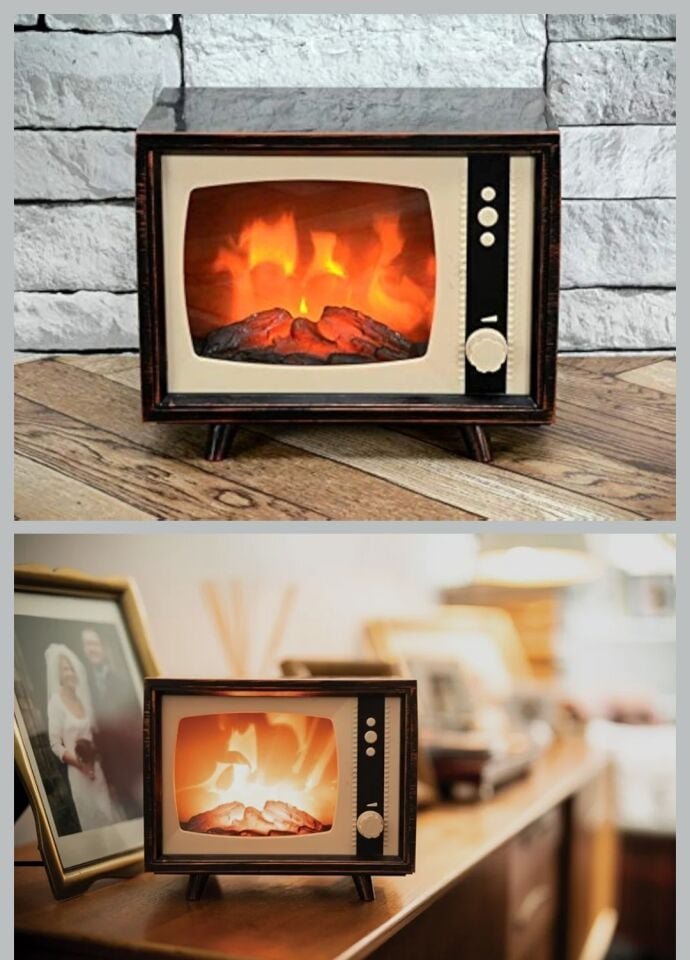 Wintage Dekoratif TV Tasarım Şömine Lamba Dekor