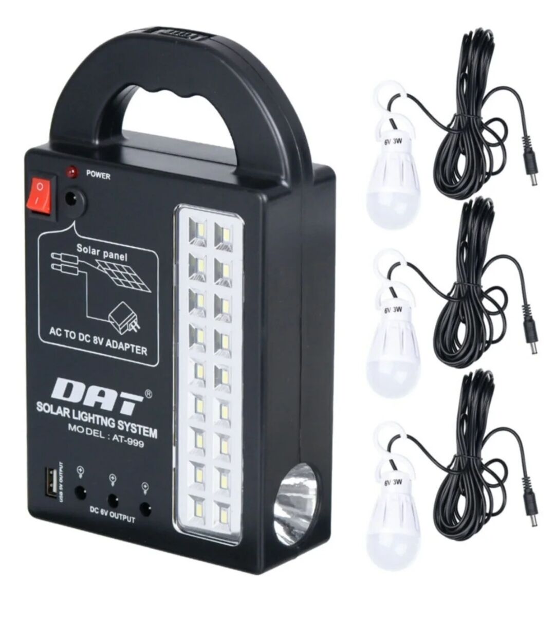 Güneş Enerjili Aydınlatma Sistemi Set Ampullü Çadır Kamp Alanı