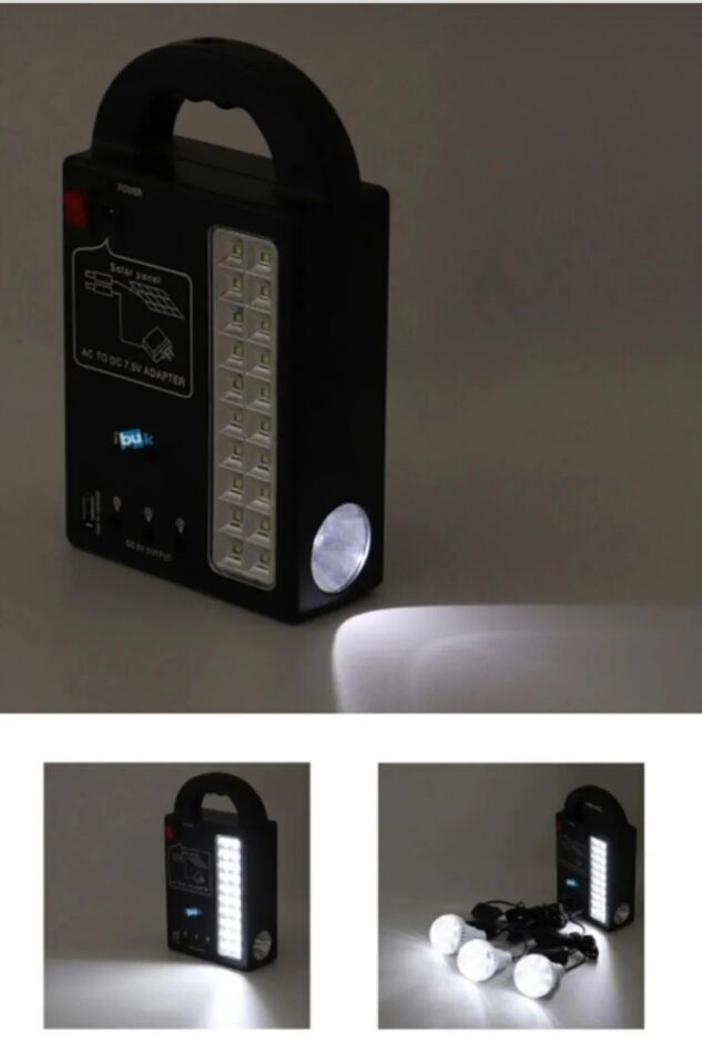 Güneş Enerjili Aydınlatma Sistemi Set Ampullü Çadır Kamp Alanı