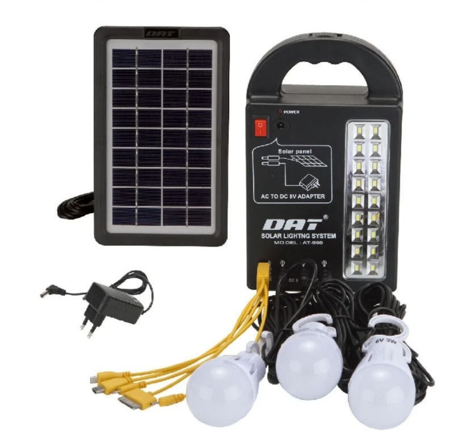 Güneş Enerjili Aydınlatma Sistemi Set Ampullü Çadır Kamp Alanı