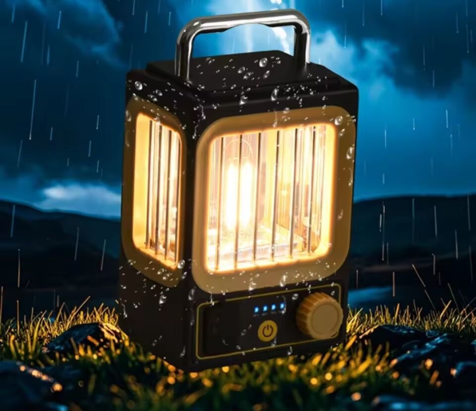 Tasarım Şarj Edilebilir LED Rustik Kamp Doğa Işıldağı Fener