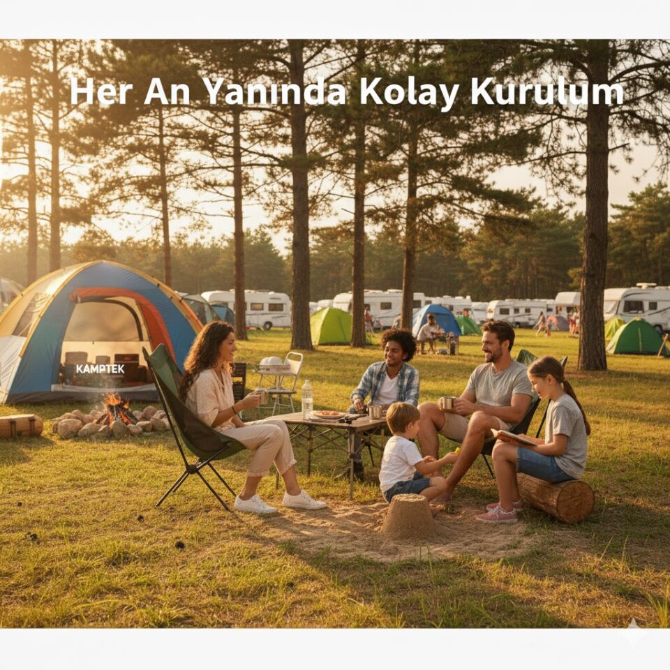 Katlanabilir Taşınabilir Baş Destekli Hafif ve Dayanıklı Kamp Balıkçı Doğa Sandalyesi Lüx Yeşil