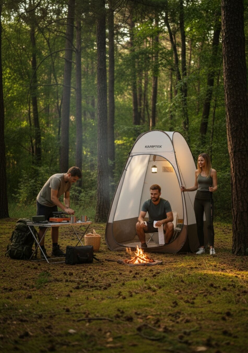 KampTek Pratik Taşınabilir Kamp Duşu ve Soyunma Kabini WC Kabini