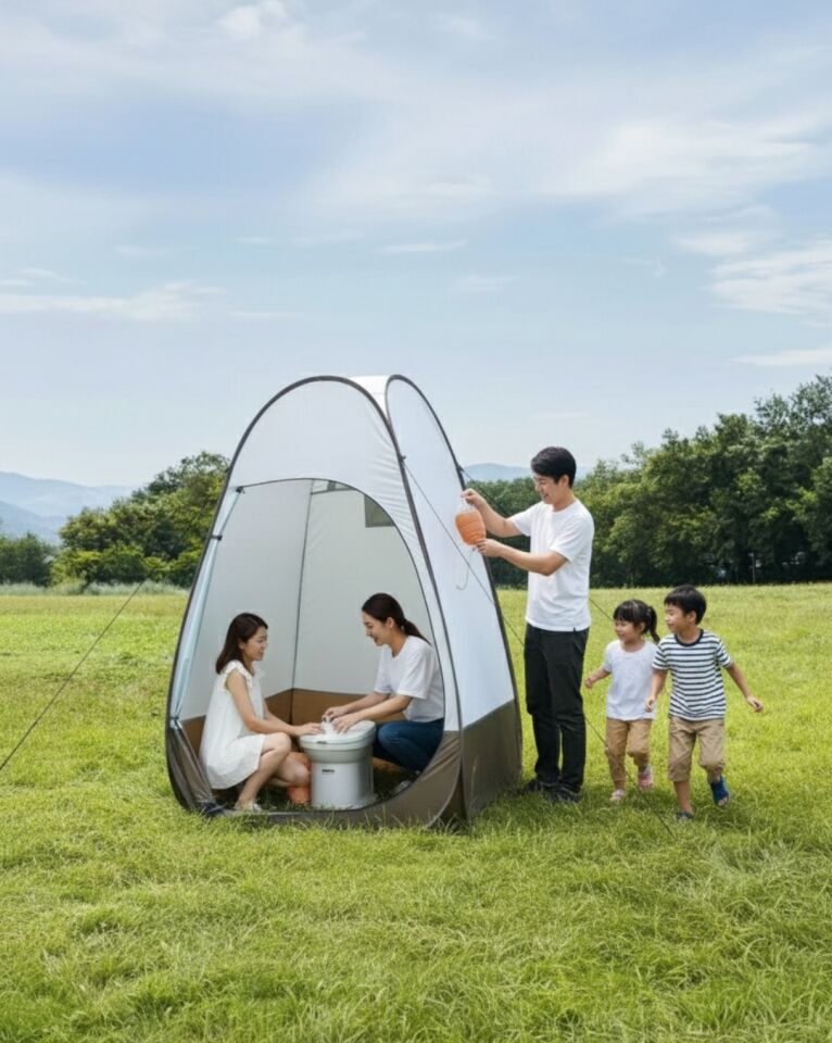 Kamptek Pop-Up Otomatik Giyinme ve Duş Çadırı 190 cm - Portatif Kamp Tuvaleti Kabini ve Plaj Soyunma Çadırı  Kamp Çadırı Kamp Çadırı