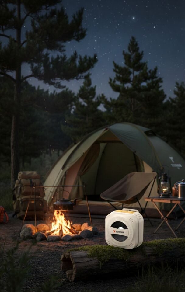 Outdoor Kablosuz Wireless 5W LED Işıklı Bluetooth Hoparlör Bej Doğa Güçlü Hoparlör