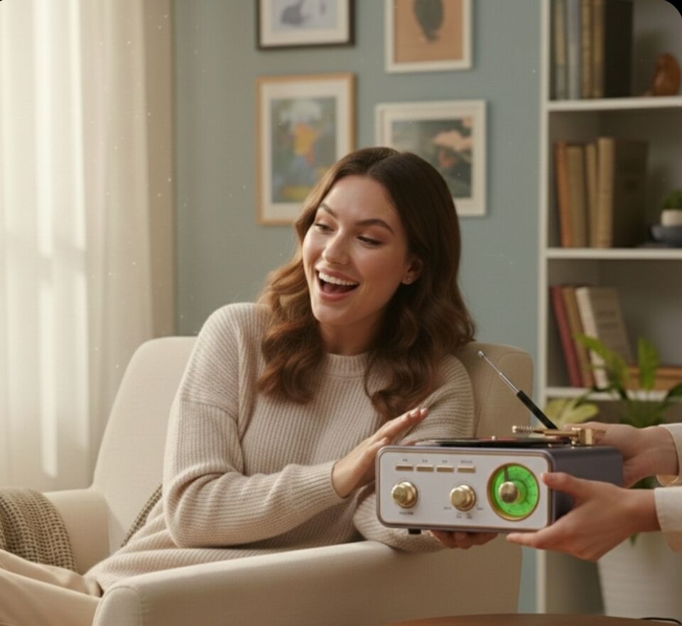 Plak Çalar Görünümlü Tasarım FM Radyo Müzik Çalar USB / AUX / Bluetooth Radyo Özellikli Müzik Çalar