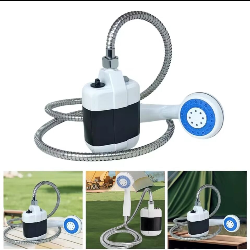 Şarjlı Taşınabilir Kamp Karavan Doğa Duş Seti – Doğada Konforu Yanınızda Taşıyın