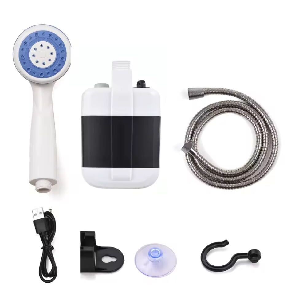 Şarjlı Taşınabilir Kamp Karavan Doğa Duş Seti – Doğada Konforu Yanınızda Taşıyın