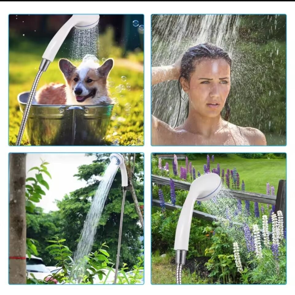 Şarjlı Taşınabilir Kamp Karavan Doğa Duş Seti – Doğada Konforu Yanınızda Taşıyın