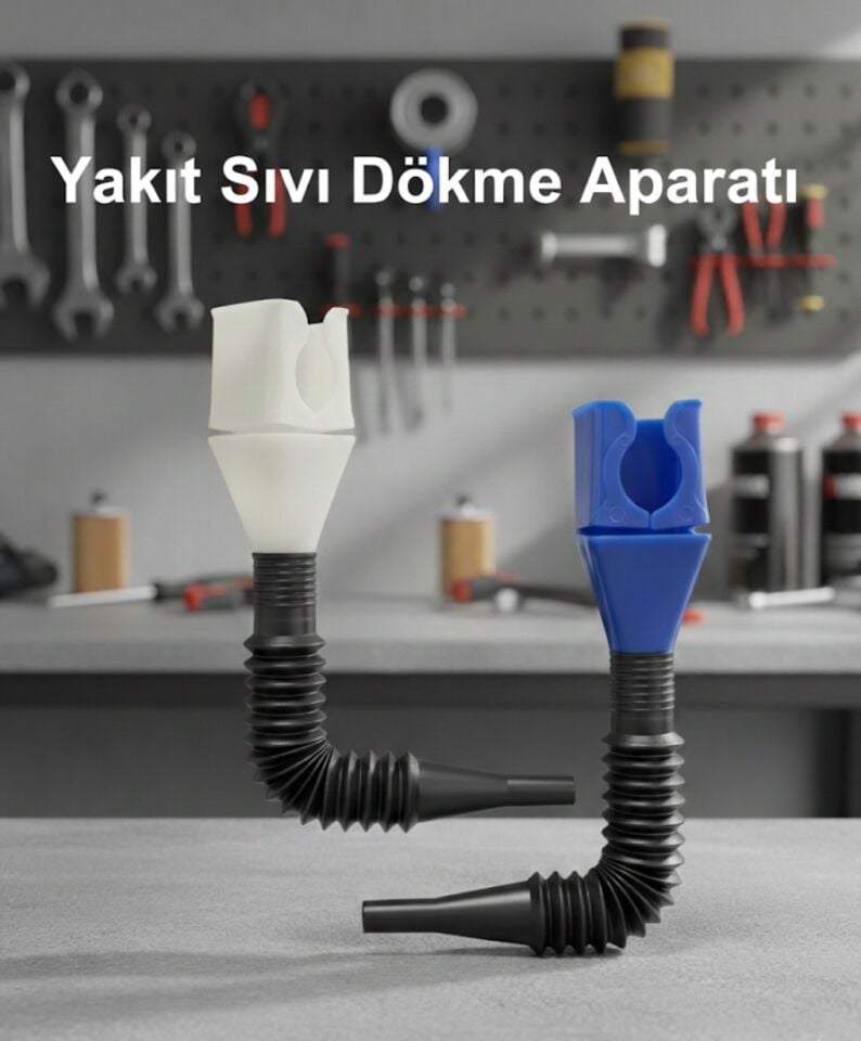 Pratik Sıvı Yakıt Yağ Dökme Aparatı Karavan Garaj Motor Araç İçin Kullanım Aparatı 1 Adet