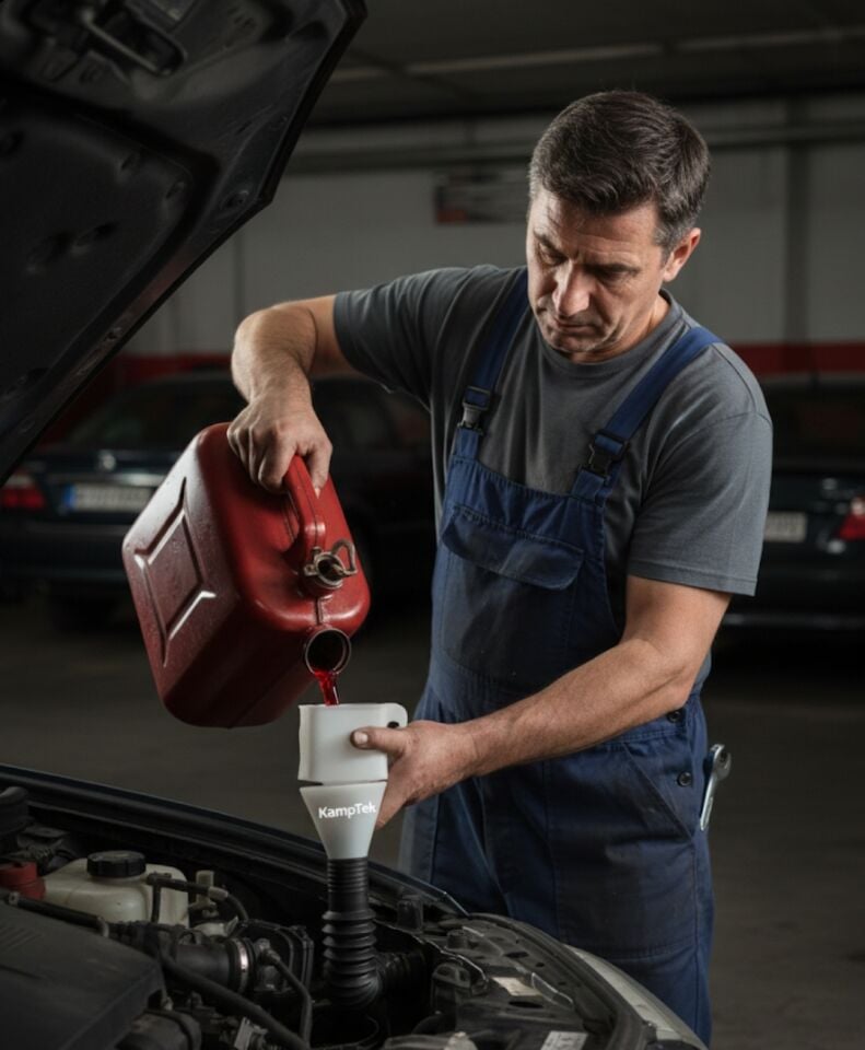 Pratik Sıvı Yakıt Yağ Dökme Aparatı Karavan Garaj Motor Araç İçin Kullanım Aparatı 1 Adet