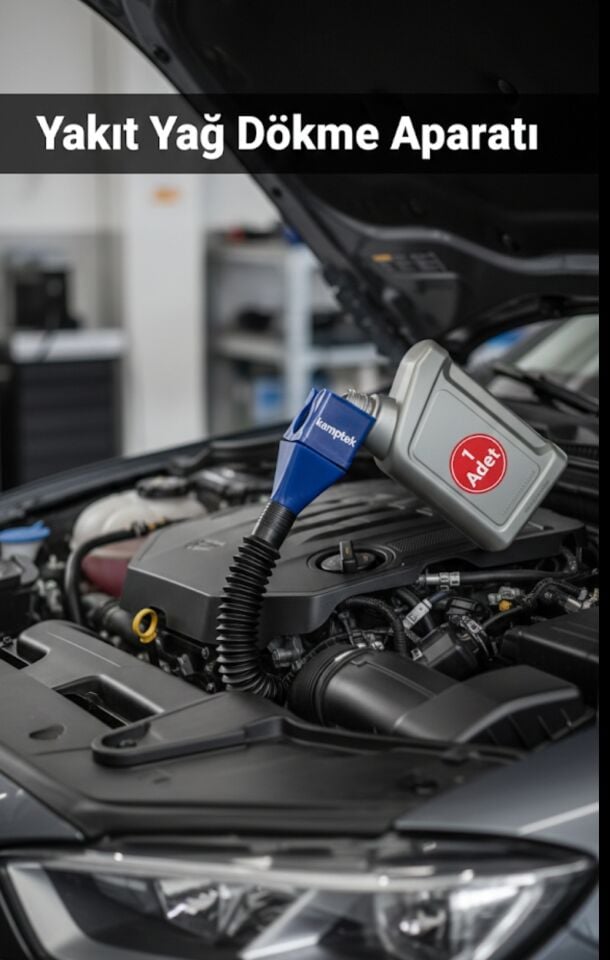 Pratik Sıvı Yakıt Yağ Dökme Aparatı Karavan Garaj Motor Araç İçin Kullanım Aparatı 1 Adet