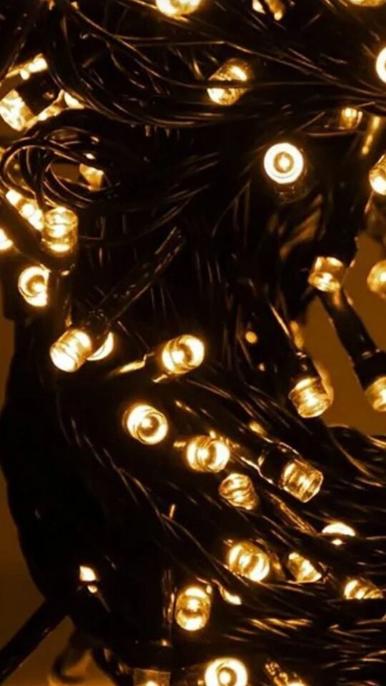 Kamptek 5 Metre Fonksiyonel Sarı LED Işık - Fişli Yılbaşı Ağacı ve Oda Süsleme Işığı - İç ve Dış Mekan Uyumlu Peri Işık