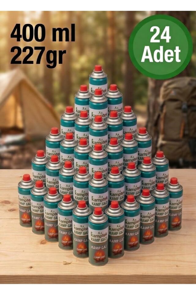 Kamptek Ocak Strong / Steel Gazı Profesyonel Valfli Pürmüz Kartuşu 24 Adet