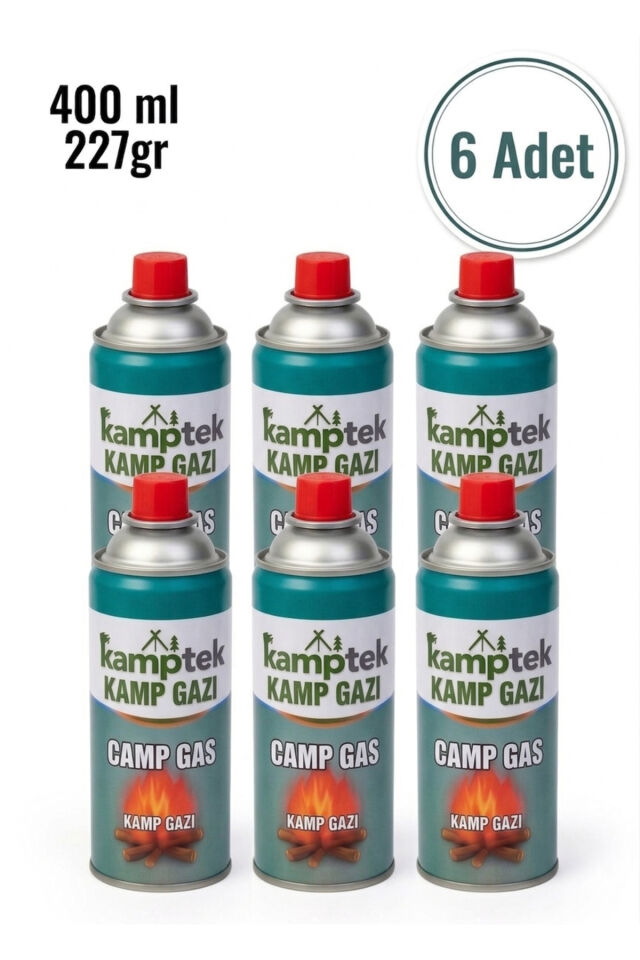6 Adet KampGazı 400 ml 227 gr Bütan Propan Gaz Steel / Strong Kamp Ocakları ve Pürmüzler İle Uyumlu